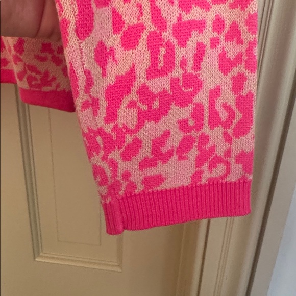 Lilly Pulitzer Pink Knit Leopard Sweater - Picture 6 of 7